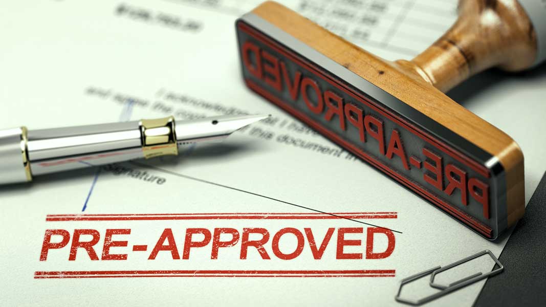Lending concept. Pre-approved mortgage loan.