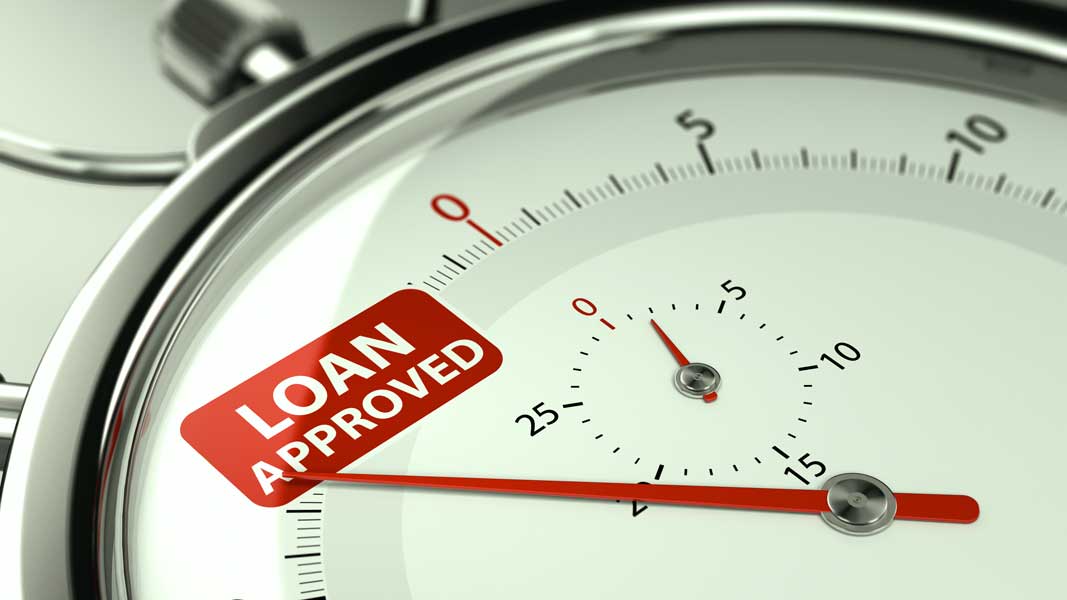 Quick loan approval concept. speed funding, quick loan approval