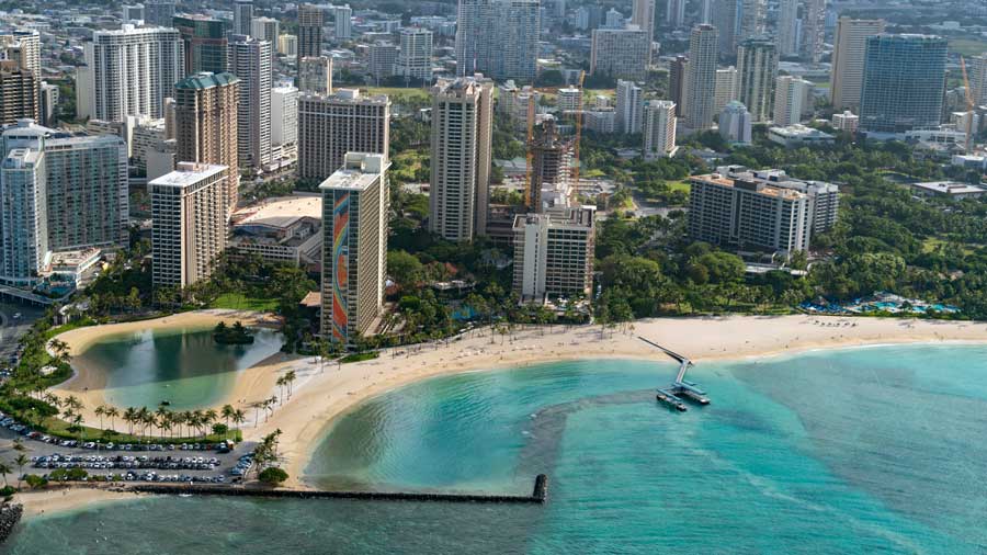 Waikiki beach on Oahu Hawaii