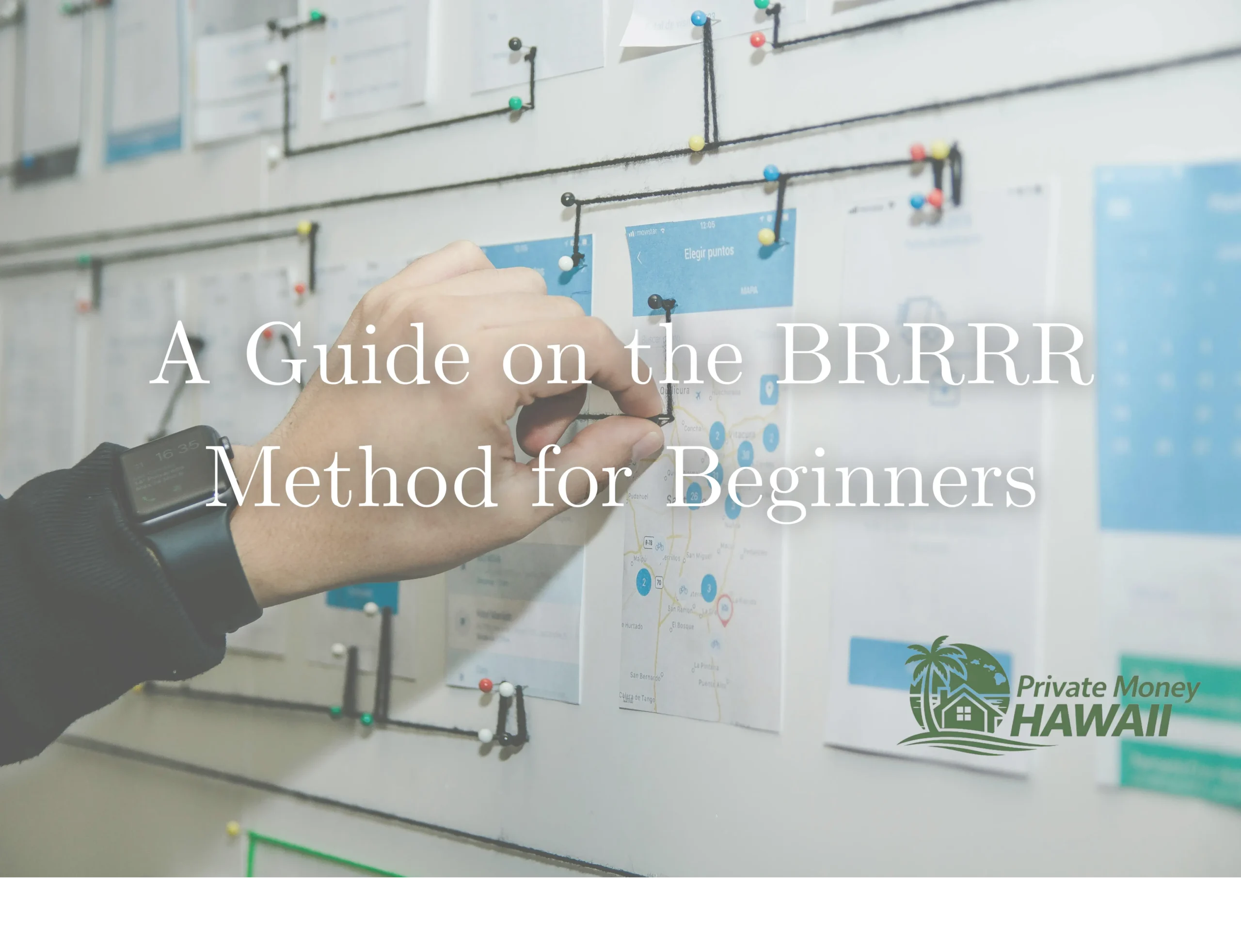 Photo of hand planning a BRRRR method for beginners guide
