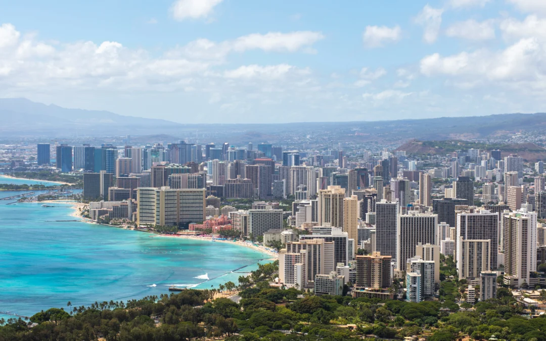 Photo-of-aerial-view-of-coastal-city-buildings-requiring-a-dscr-loan-down-payment